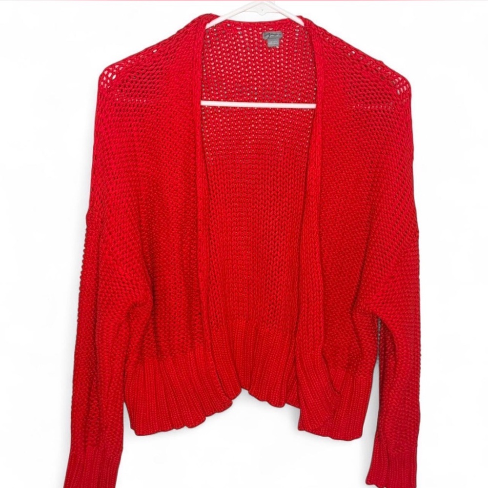 Aerie Red Knit Cardigan